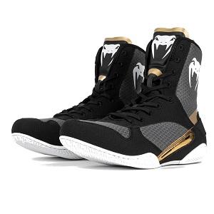Venum - Boxing Shoes / Elite / Black-White-Gold / EU 43